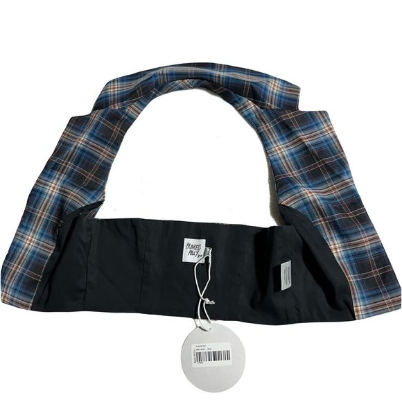 Princess Polly Womens Everest Cropped Vest Top Size 2 Plaid Halter NWT - Picture 4 of 11